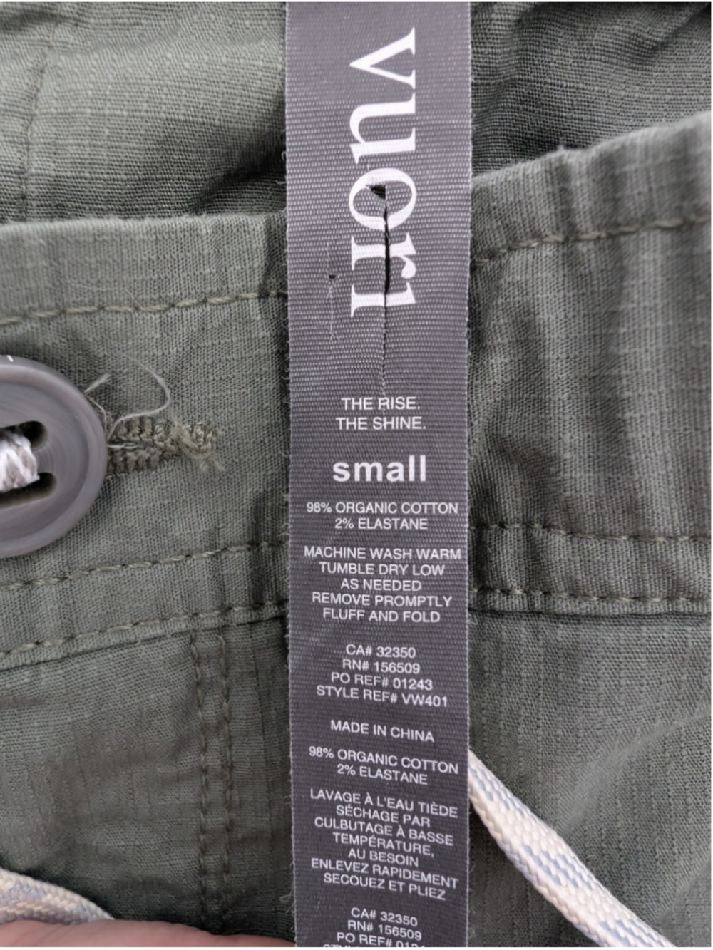 Vuori Womens Ripstop Pants Cargo Army Green Sz S Climbing Hiking Gorpcore - Picture 5 of 8